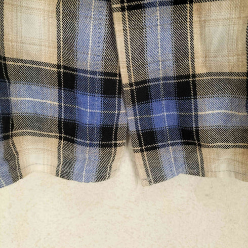 チェックパッチワークネルシャツ メンズ M