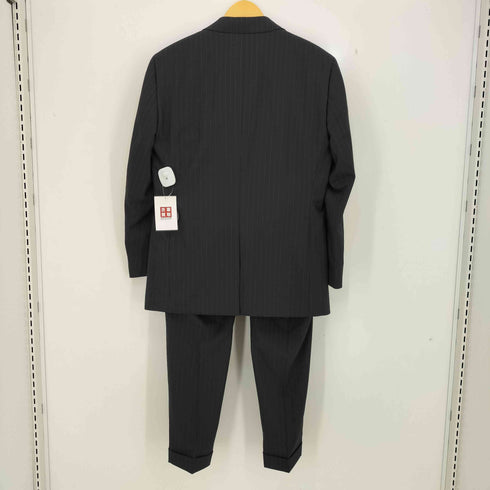 GINZA global style / 銀座グローバルスタイル ストライプ 3B シングル ジャケット & 1タック スラックス セットアップ メンズ
