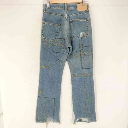ヒステリックグラマー HYSTERIC GLAMOUR 00S Y2K カラーステッチデザインデニムパンツ レディース FREE