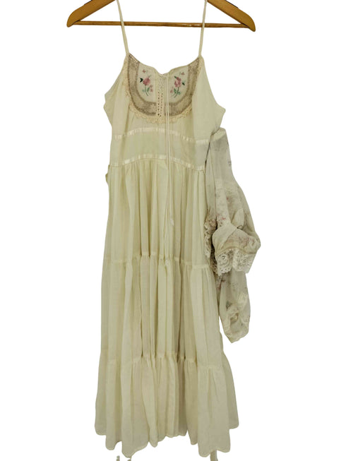 ガニーサックス GUNNE SAX USA製 紙タグ ヴィンテージ 花柄 フリル ドレスワンピース レディース