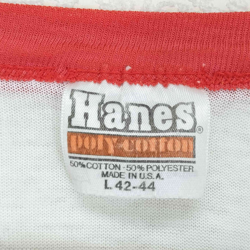 ヘインズ Hanes 80S 1982コピーライト チームロゴラグランTシャツ 襤褸 メンズ L