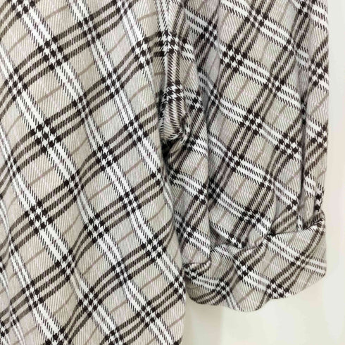 バーバリーブルーレーベル BURBERRY BLUE LABEL ロゴ 刺繍 ノバチェック フリル ミディ ワンピース Y2K レディース EUR:38