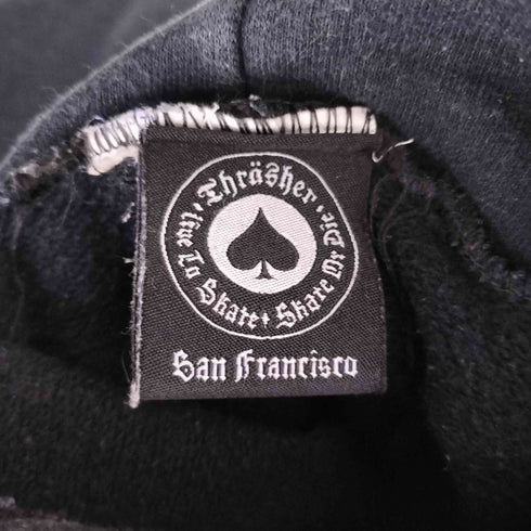 スラッシャー THRASHER スペードタグ ファイヤーパターンロゴ切替 プルオーバーパーカー メンズ import:M