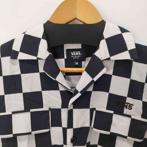 バンズ VANS チェッカーフラッグ S/S オープンカラーシャツ メンズ import:M