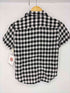 トリココムデギャルソン tricot COMME des GARCONS ラウンドカラー チェック柄半袖シャツ レディース S