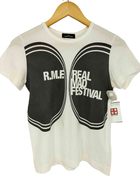 トリココムデギャルソン tricot COMME des GARCONS R.M.F. REAL FESTIVAL シングルステッチ プリント半袖Tシャツ レディース