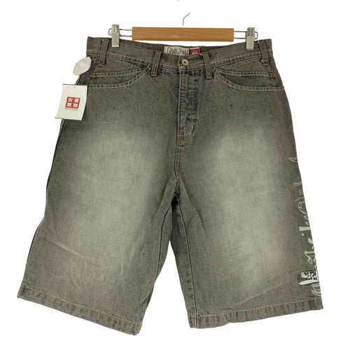クイックシルバー Quiksilver サイドグラフィックプリント デニムショーツ メンズ 32