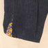 JUVENILE DELINQUENT 和柄刺繍切替 クロップドデニムパンツ メンズ US:32-33