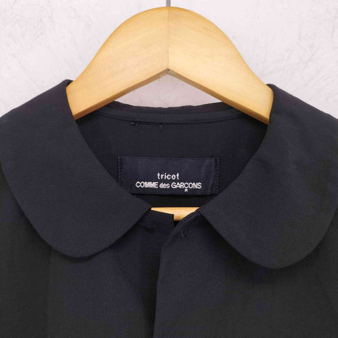 トリココムデギャルソン tricot COMME des GARCONS 1998AW ウールギャバジン ラウンドカラー シャツ レディース