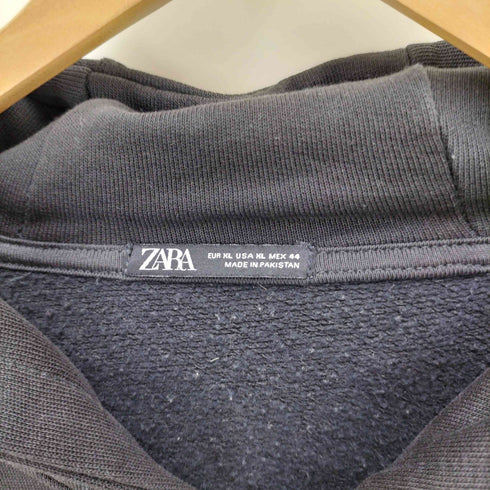 ザラ ZARA ウォッシュ加工 テキストプリント ZIP フーディ メンズ import:XL