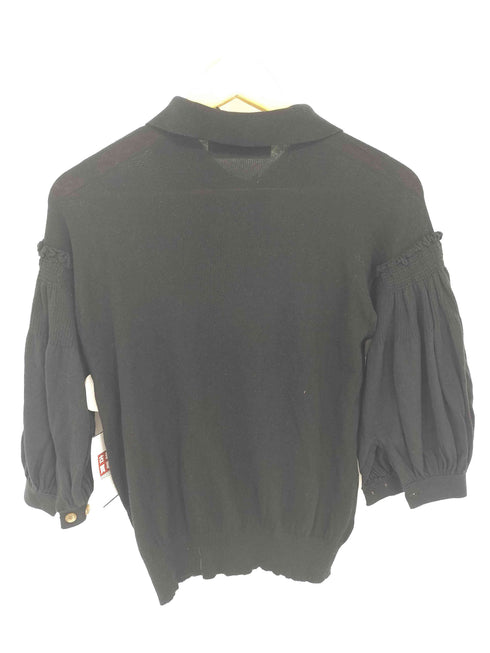 トリココムデギャルソン tricot COMME des GARCONS ギャザースリーブ ニットポロシャツ レディース
