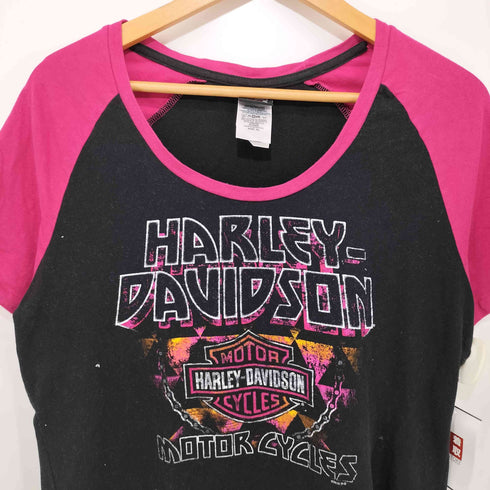 ハーレーダビッドソン HARLEY-DAVIDSON 両面プリントバイカラーS/STEE メンズ XL