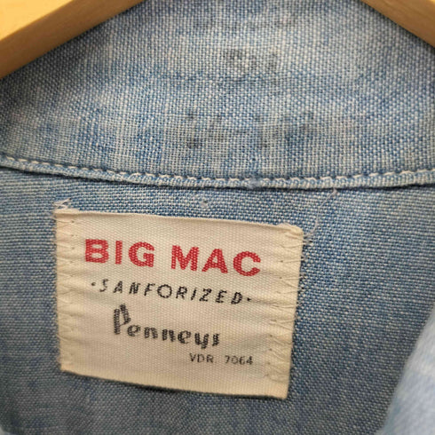 ビッグマック BIG MAC 50-60s トリプルステッチL/Sシャンブレーシャツ メンズ