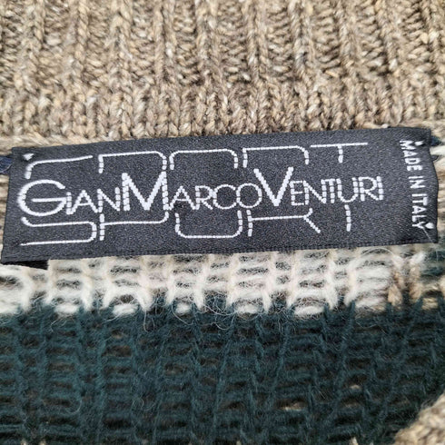 GIAN MARCO VENTURI MADE IN ITALY 総柄ニット メンズ M