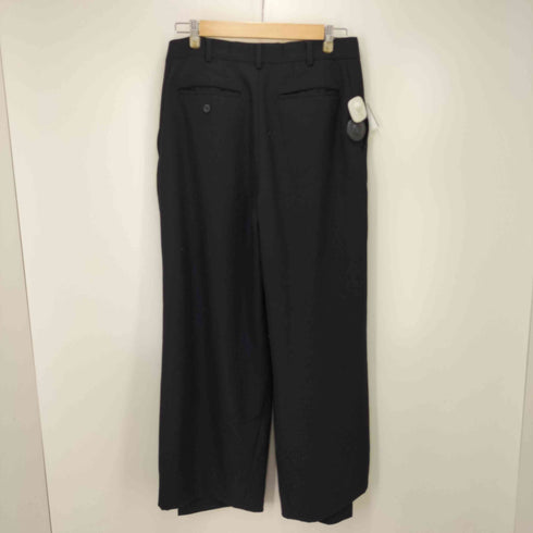 コムデギャルソンオムプリュス COMME des GARCONS HOMME PLUS AD2015 ノータック 変形カッティング ワイド ウールギャバ スラックス パンツ メンズ JPN:M