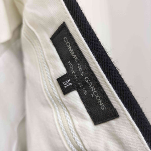 コムデギャルソンオムプリュス COMME des GARCONS HOMME PLUS AD2015 ノータック 変形カッティング ワイド ウールギャバ スラックス パンツ メンズ JPN:M