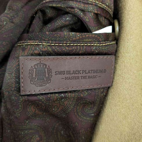スワッガー ブラックプラチナム SWAGGER BLACK PLATINUM 裏地ペイズリー マリンボタン Pコート メンズ JPN:M