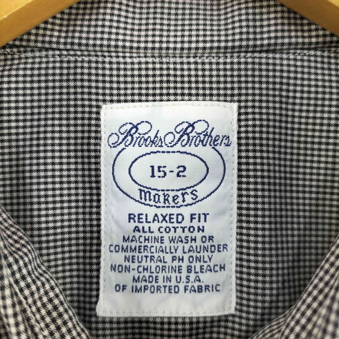 ブルックスブラザーズ BROOKS BROTHERS デッドストック USA製 makers RELAXED FIT ギンガムチェック ボタンダウン L/S シャツ メンズ 15-2
