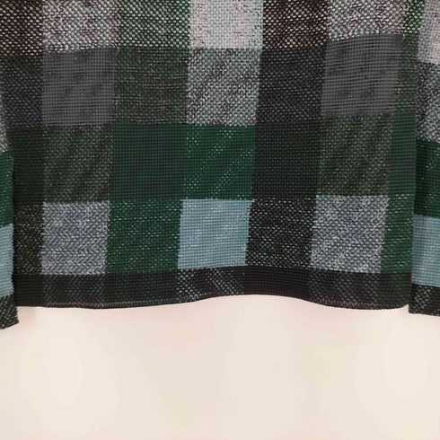 イッセイミヤケミー ISSEY MIYAKE me ボトルネック プリーツ チェック ロングスリーブTシャツ カットソー レディース