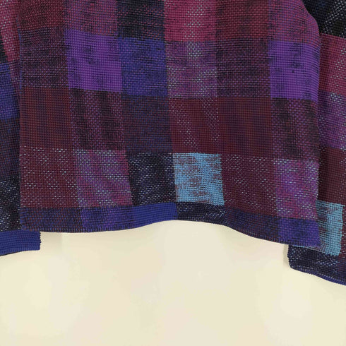 イッセイミヤケミー ISSEY MIYAKE me ボトルネック プリーツ チェック ロングスリーブTシャツ カットソー レディース