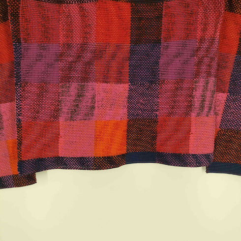 イッセイミヤケミー ISSEY MIYAKE me ボトルネック プリーツ チェック ロングスリーブTシャツ カットソー レディース