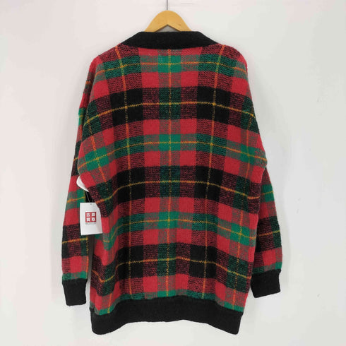 LAURA DANIELS チェック柄 アクリルカーディガン メンズ 2XL