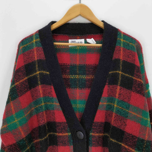 LAURA DANIELS チェック柄 アクリルカーディガン メンズ 2XL