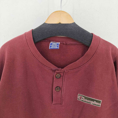 チャンピオン Champion 90S USA製 ヘンリーネックサーマルスウェット メンズ import:L
