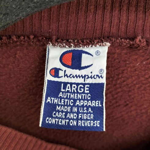 チャンピオン Champion 90S USA製 ヘンリーネックサーマルスウェット メンズ import:L