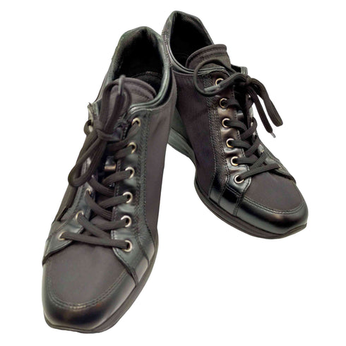 プラダ PRADA SPORT ウェッジソール レースアップ スニーカー レディース EUR:36