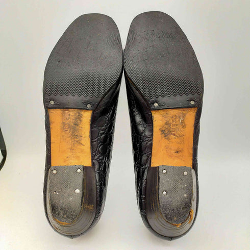 サルヴァトーレフェラガモ Salvatore Ferragamo 型押しレザー リボン チャーム パンプス レディース 6