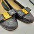 サルヴァトーレフェラガモ Salvatore Ferragamo 型押しレザー リボン チャーム パンプス レディース 6