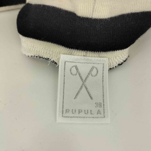 PUPULA ハイネックボーダーカットソー レディース 38