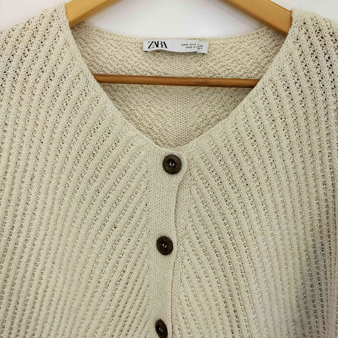 ザラ ZARA コットンニット カーディガン レディース import:S