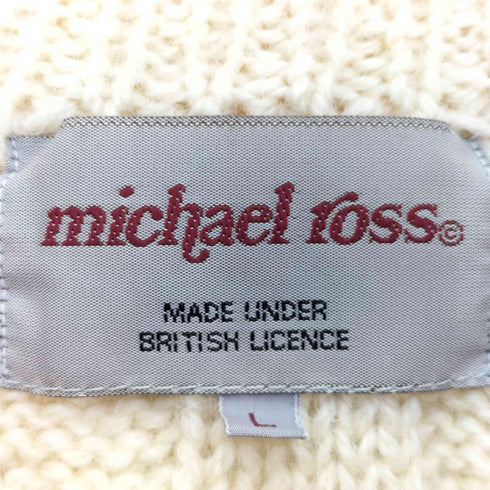 Michael Ross ケーブル編み ウール ニット メンズ import:L