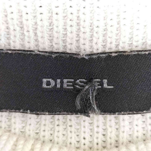 ディーゼル DIESEL 素材切替 ベルトデザイン ボンテージ クロップド コットンニット レディース