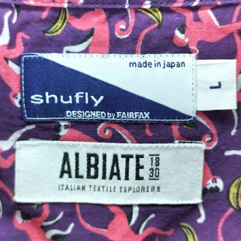 フェアファクス FAIRFAX SHUFLY FAIRFAX オープンカラーS/S 総柄シャツ モンキー メンズ JPN:L