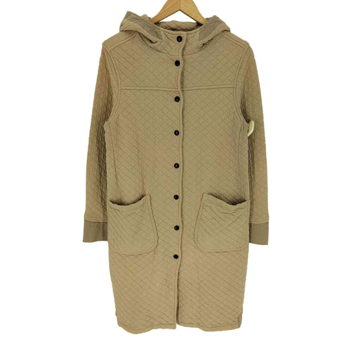 アーメン ARMEN フランス製 コットン ポリ リブ 切替 キルティング フーデット コート レディース