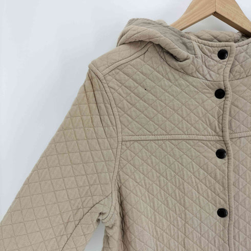 アーメン ARMEN フランス製 コットン ポリ リブ 切替 キルティング フーデット コート レディース