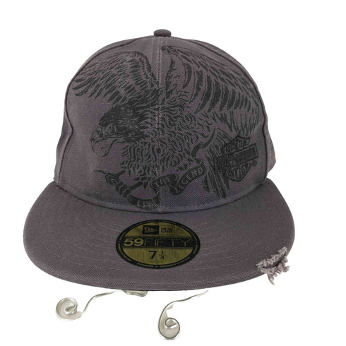 ハーレーダビッドソン HARLEY-DAVIDSON 59FIFTY イーグルプリント ダメージ加工 6パネルキャップ メンズ 7 1/4