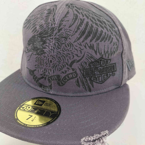 ハーレーダビッドソン HARLEY-DAVIDSON 59FIFTY イーグルプリント ダメージ加工 6パネルキャップ メンズ 7 1/4