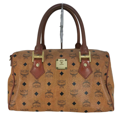 エムシーエム MCM ヴィセトス モノグラム レザー ミニボストンバッグ レディース