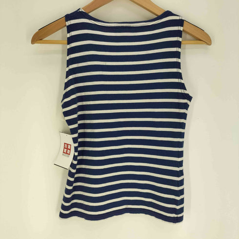 セントジェームス SAINT JAMES 80-90S フランス製 ノースリーブ ボーダー タンクトップ レディース XXS