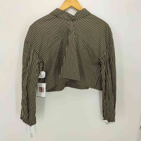 クヌースマーフ Knuth Marf 24SS 2way stripe volume shirt/stripebrown レディース FREE