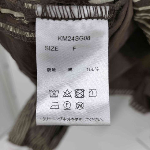 クヌースマーフ Knuth Marf 24SS 2way stripe volume shirt/stripebrown レディース FREE