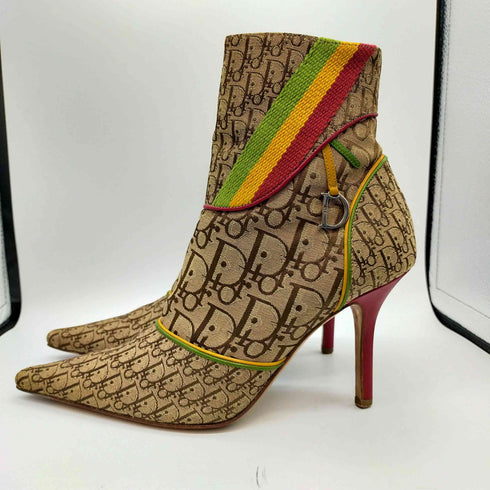 クリスチャンディオール Christian Dior 00S 2004 Rasta Collection ガリアーノ期 Trotter Ankle Boot トロッター アンクル ヒール パンプス レディース 36 1/2