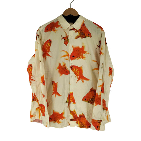 アーバン レヴィヴォ URBAN REVIVO 金魚総柄 L/S シャツ メンズ JPN:L