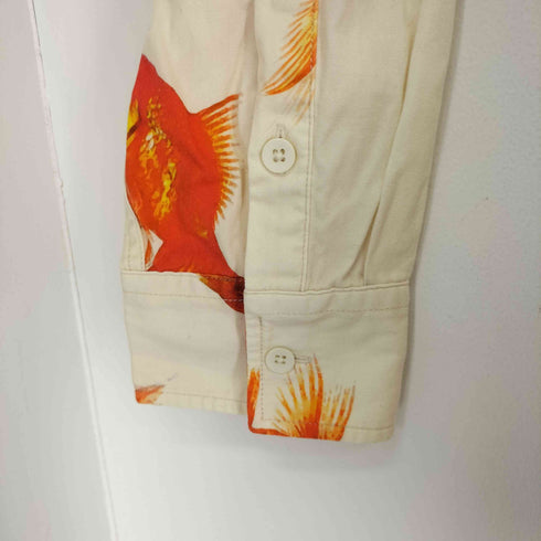 アーバン レヴィヴォ URBAN REVIVO 金魚総柄 L/S シャツ メンズ JPN:L