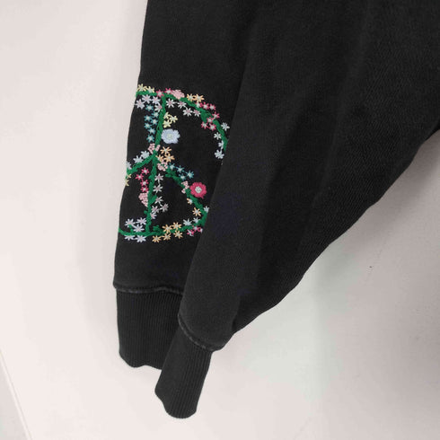 バック花柄刺繍 フーディ メンズ