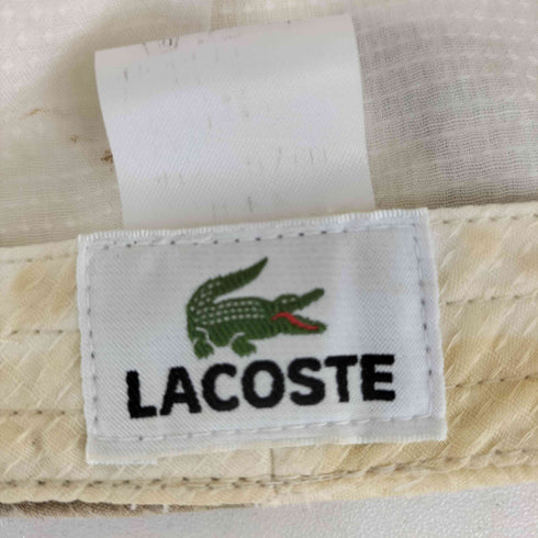 ラコステ LACOSTE リネンコットンドット柄キャスケット レディース 57cm
